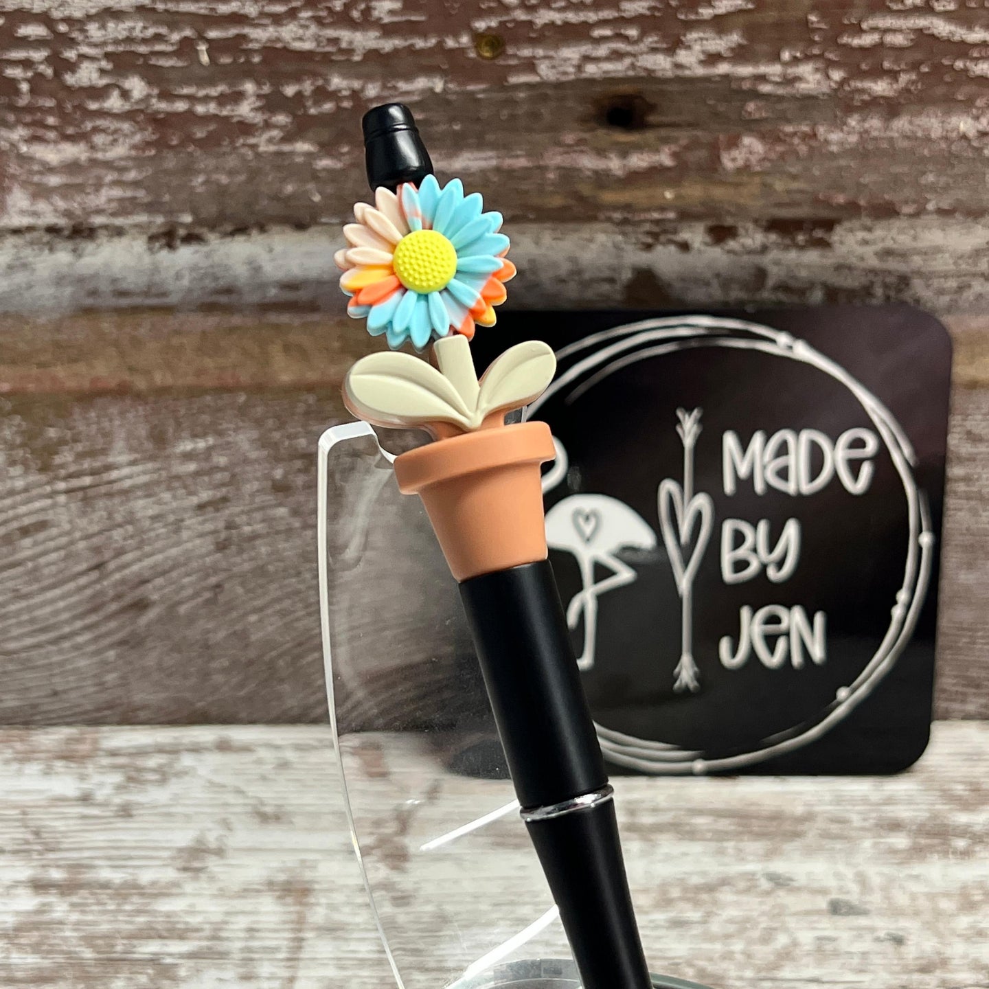 Multi Daisy Light Bloom Plastic Pen